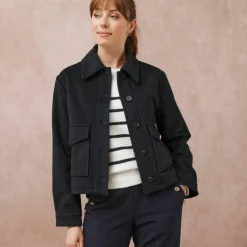Veste courte en drap de laine
