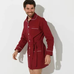 Veste de pyjama popeline boutonnée
