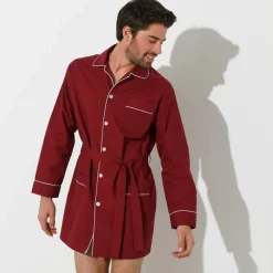Veste de pyjama popeline boutonnée