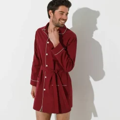 Veste de pyjama popeline boutonnée