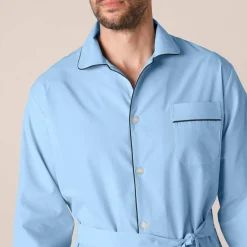 Veste de pyjama popeline boutonnée