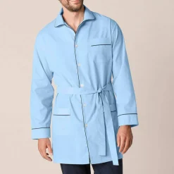 Veste de pyjama popeline boutonnée
