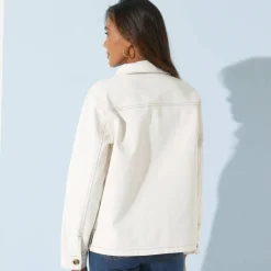 Veste droite boutonnée, toile