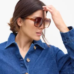 Veste en jean boutonnée, style worker