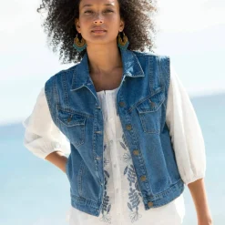 Veste en jean, sans manches
