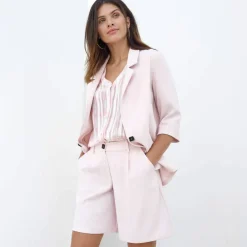 Veste manches 3/4, crêpe fluide
