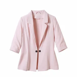 Veste manches 3/4, crêpe fluide