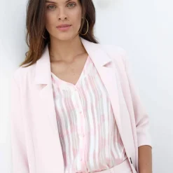 Veste manches 3/4, crêpe fluide