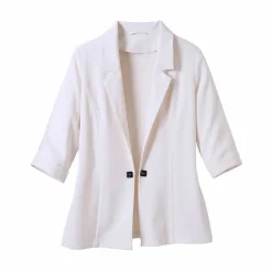 Veste manches 3/4, crêpe fluide