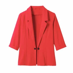 Veste manches 3/4, crêpe fluide