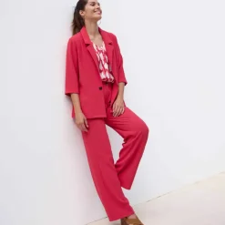 Veste manches 3/4, crêpe fluide