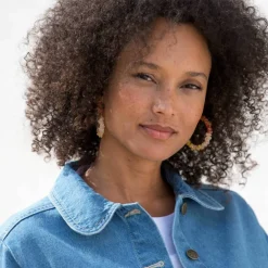 Veste paletot en jean