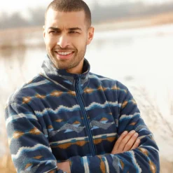 Veste polaire zippée imprimée