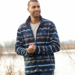 Veste polaire zippée imprimée