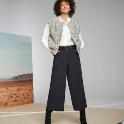 Veste sans manches, maille bouclette
