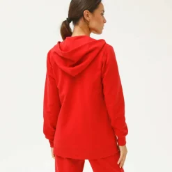 Veste zippée à capuche, molleton gratté