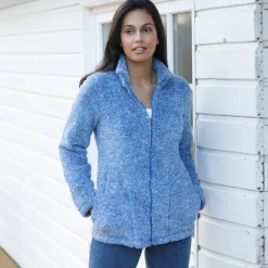 Veste zippée, maille peluche