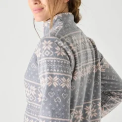 Veste zippée maille polaire imprimée