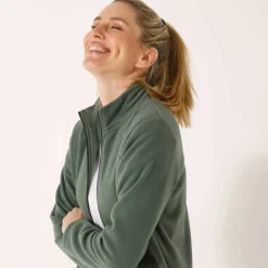 Veste zippée maille polaire, manches longues
