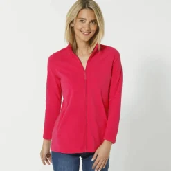 Veste zippée maille polaire, manches longues