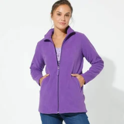 Veste zippée maille polaire, manches longues