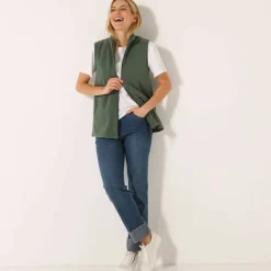Veste zippée maille polaire, sans manches