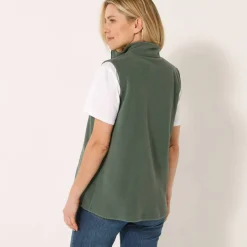 Veste zippée maille polaire, sans manches