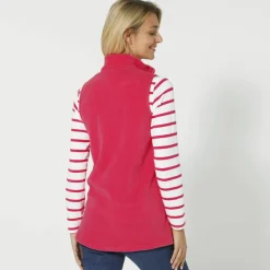 Veste zippée maille polaire, sans manches