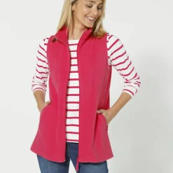 Veste zippée maille polaire, sans manches