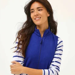Veste zippée maille polaire, sans manches