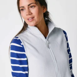 Veste zippée maille polaire, sans manches