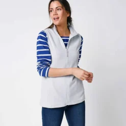 Veste zippée maille polaire, sans manches