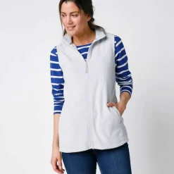 Veste zippée maille polaire, sans manches