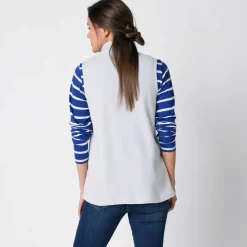 Veste zippée maille polaire, sans manches