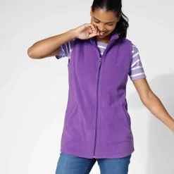 Veste zippée maille polaire, sans manches