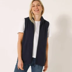 Veste zippée maille polaire, sans manches