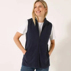 Veste zippée maille polaire, sans manches