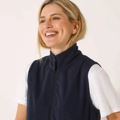Veste zippée maille polaire, sans manches