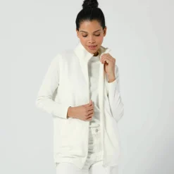 Veste zippée maille polaire, sans manches