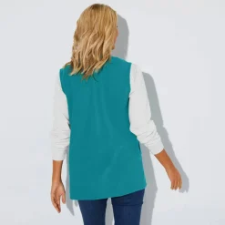 Veste zippée maille polaire, sans manches